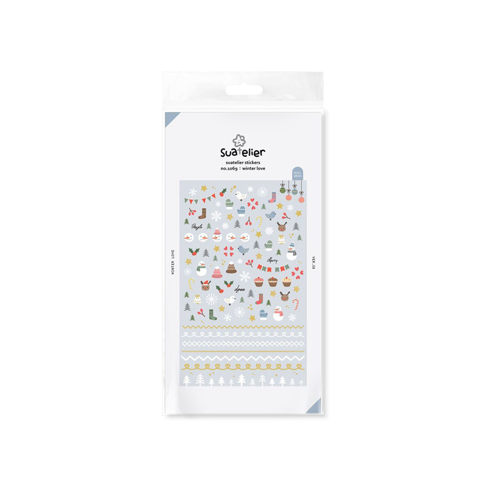 Suatelier Winter Love Decorative Stickers for Journaling and Scrapbooking