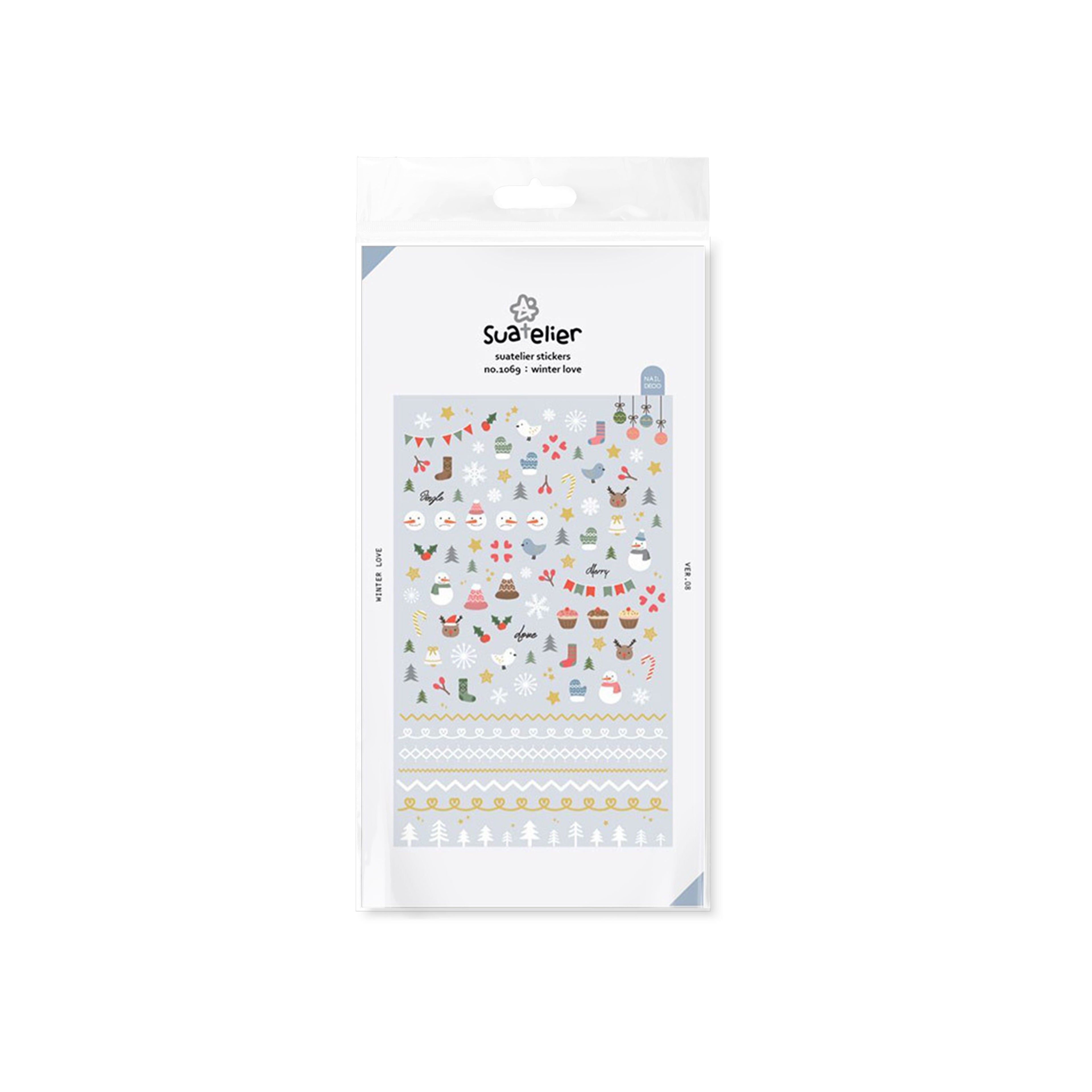 Suatelier Winter Love Decorative Stickers for Journaling and Scrapbooking