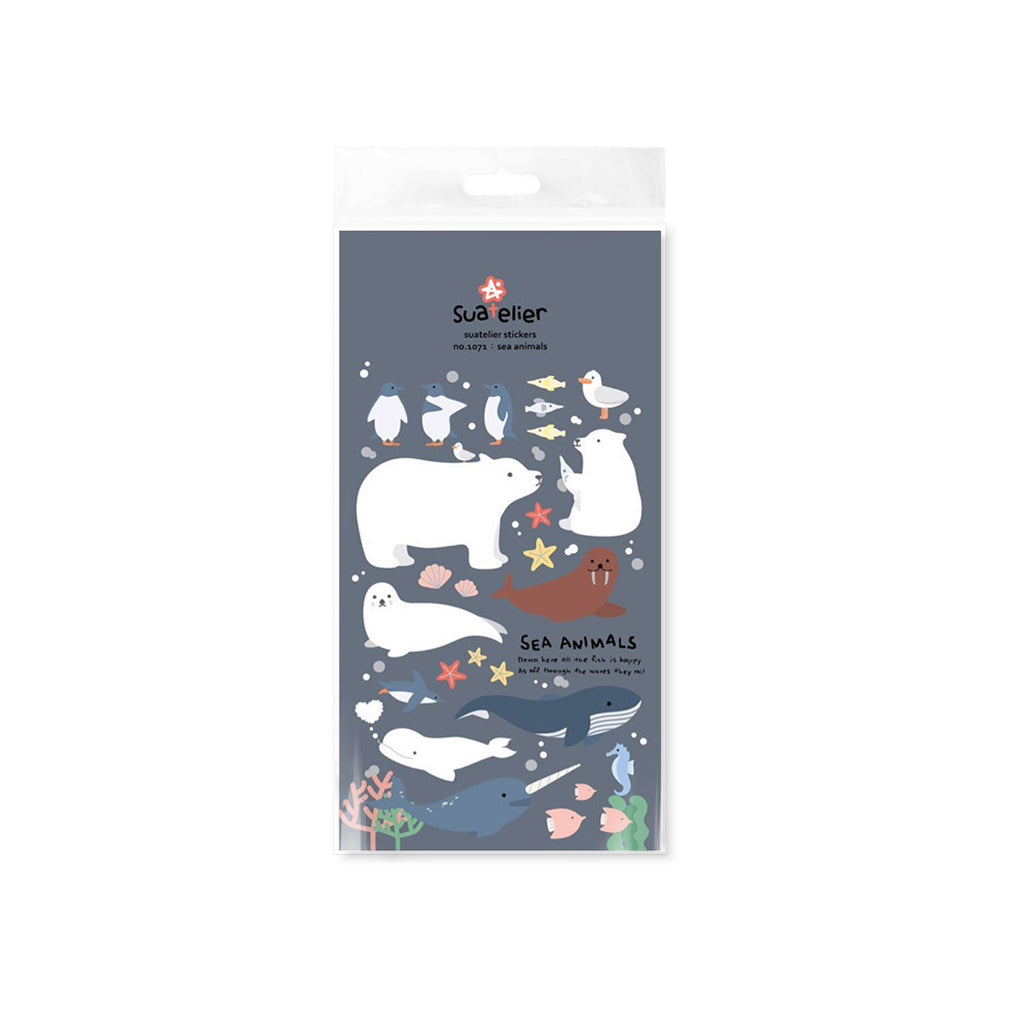 Suatelier Sea Animals Decorative Stickers - Ocean Theme Sticker Sheet