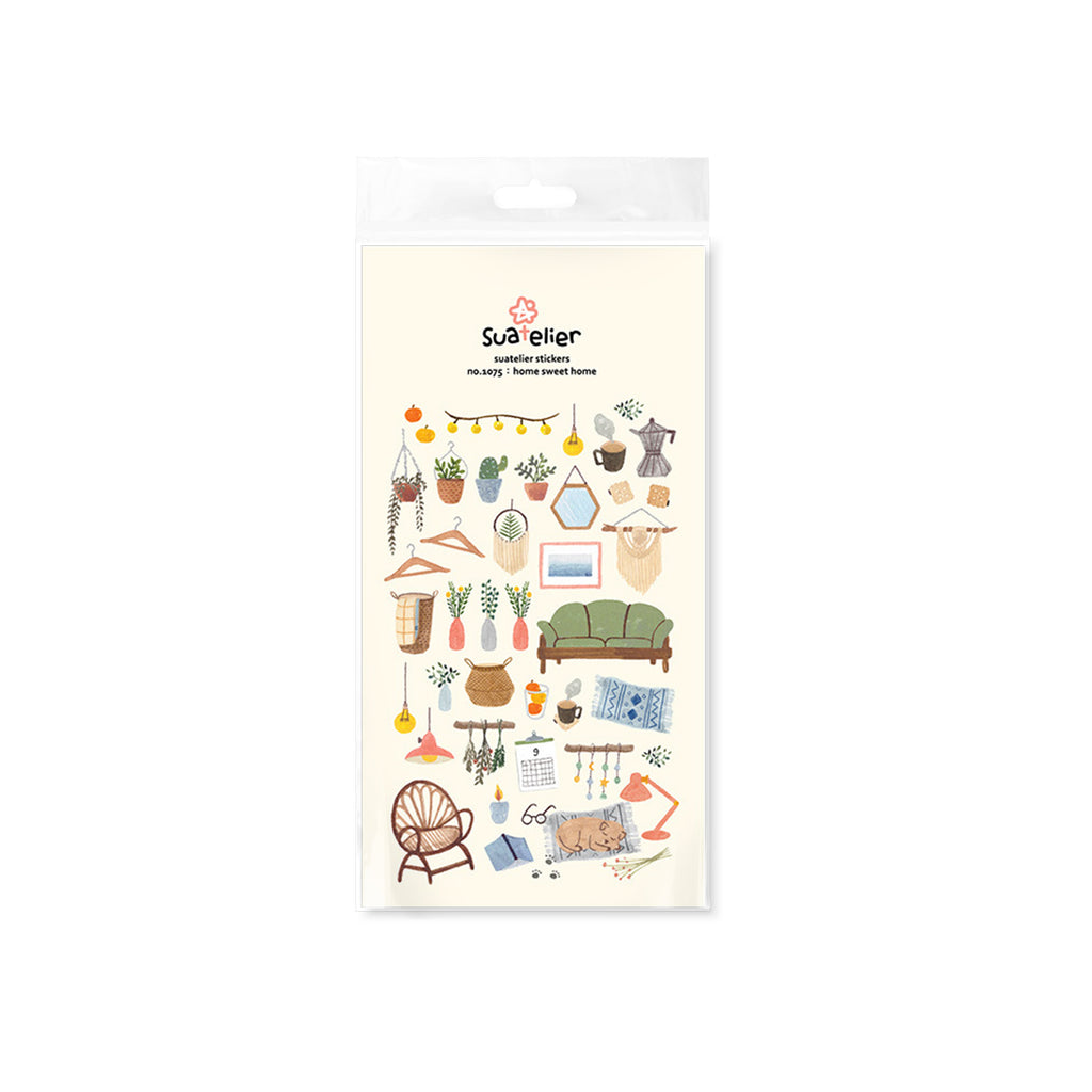Suatelier Home Sweet Home Decorative Stickers for Scrapbooking - 1 Sheet
