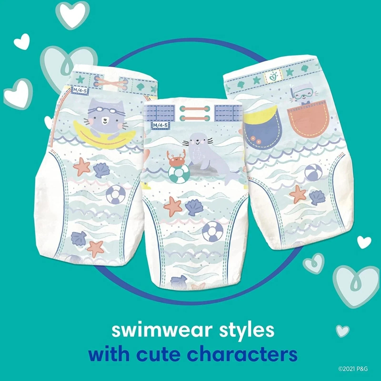 Pampers Splashers Baby Shark Maxi Size 4 - 11 nappies