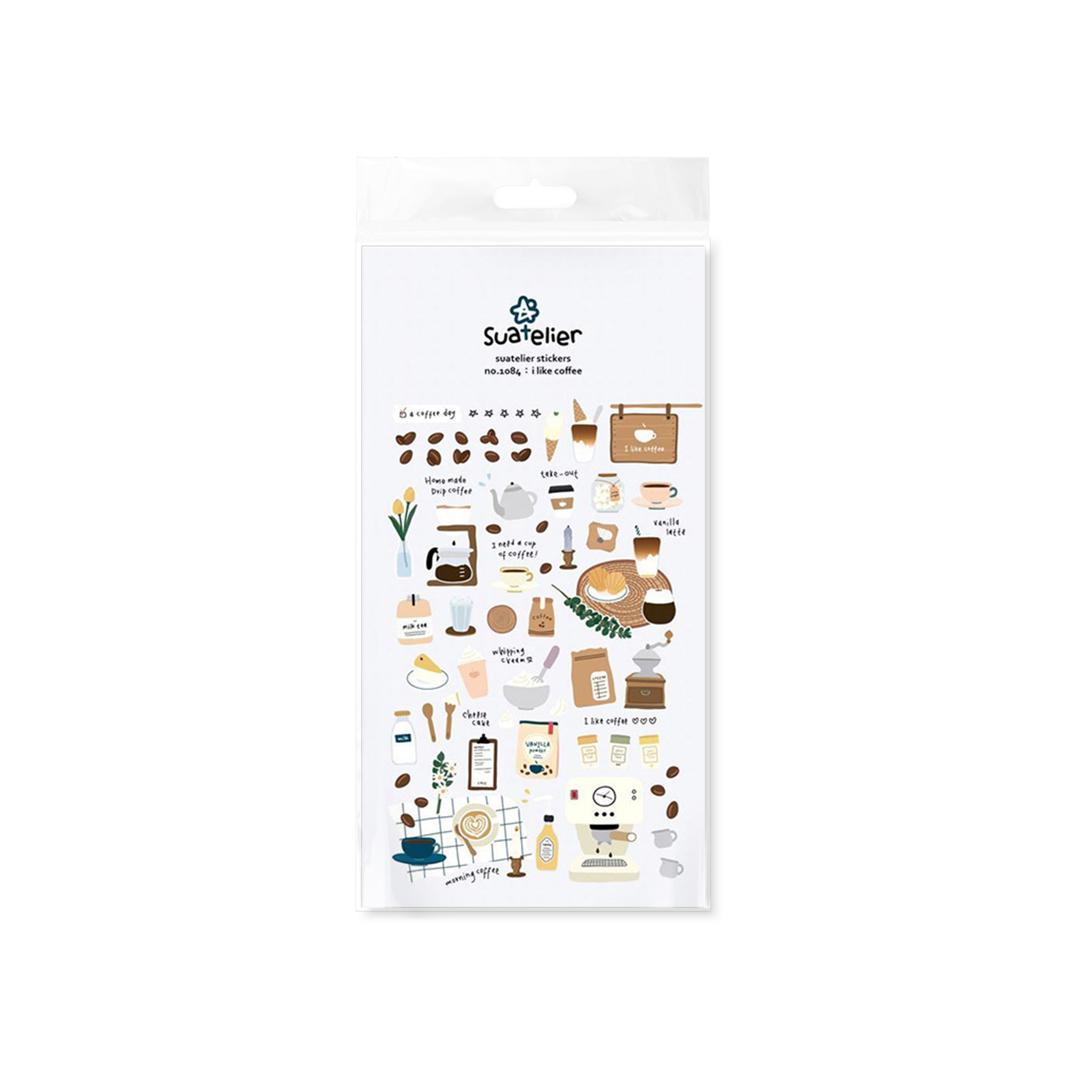 Coffee Decorative Stickers for Journaling by Suatelier | 1 Sheet