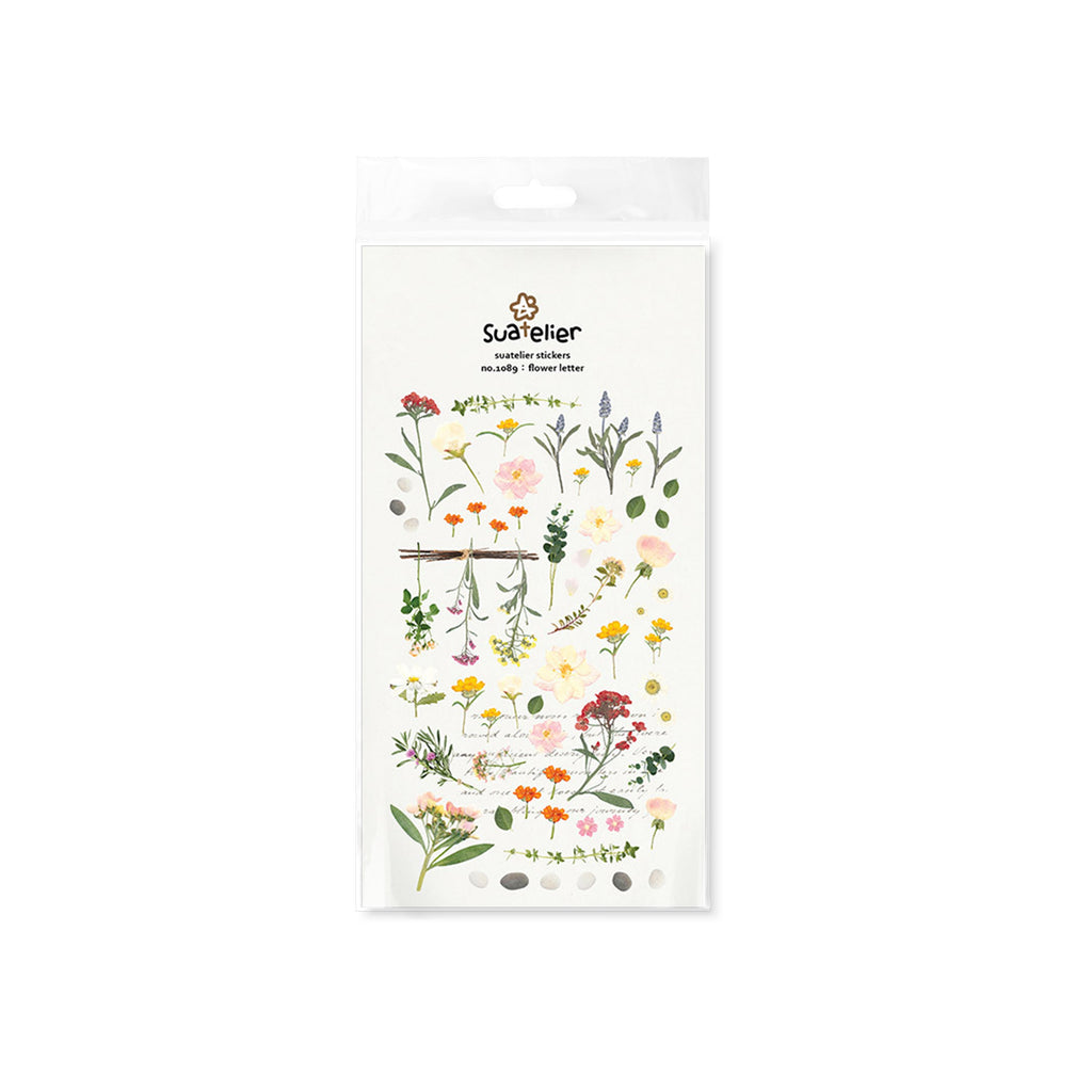 Suatelier Flower Letter Floral Stickers for Journaling and Scrapbooking