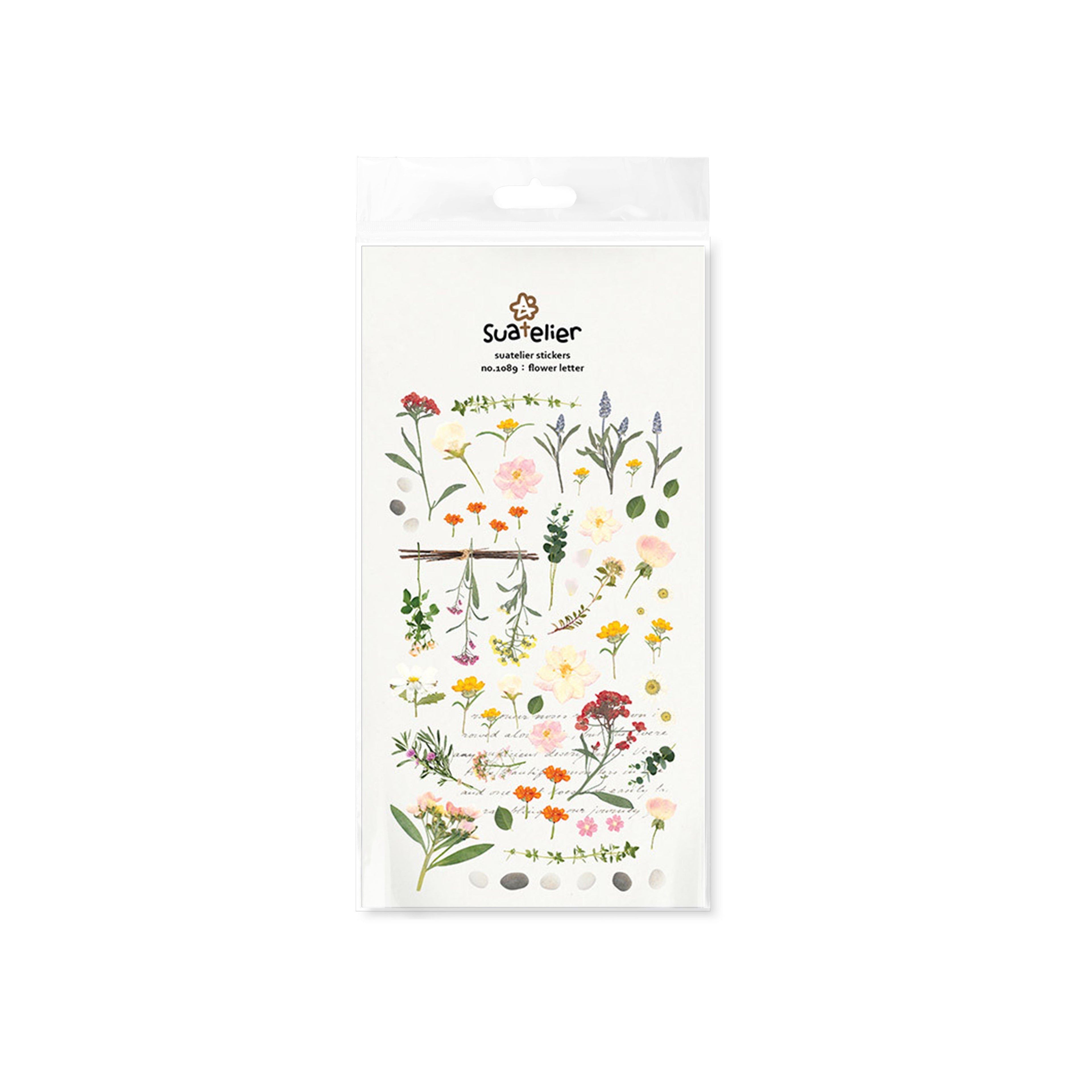 Suatelier Flower Letter Floral Stickers for Journaling and Scrapbooking