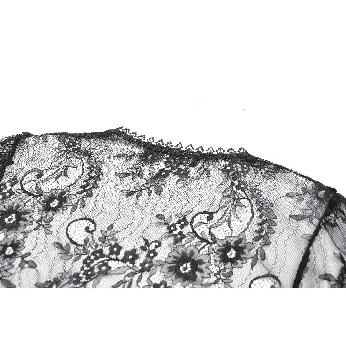 Dark In Love Gothic Lace Bell Sleeve Cape – Dragon Embroidery