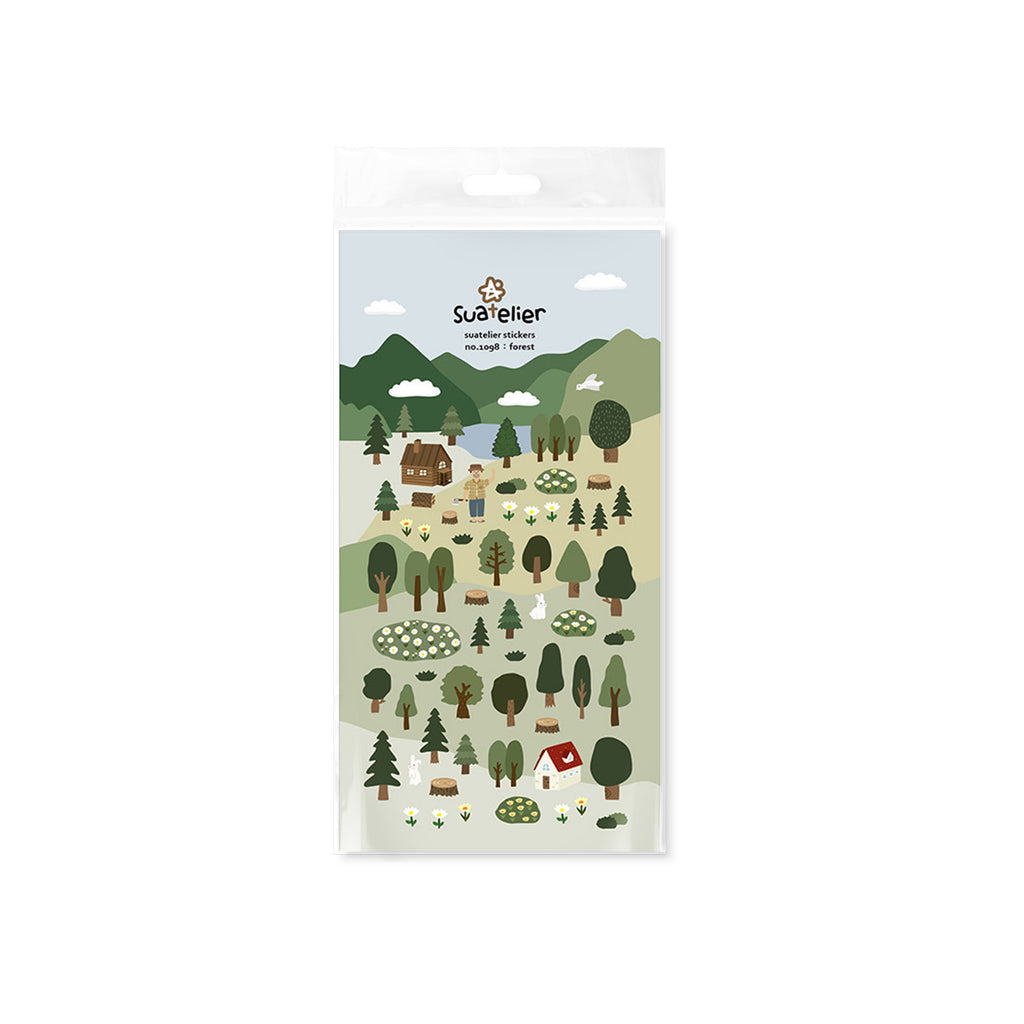 Suatelier Forest Botanical Stickers - Nature Decals for Journaling