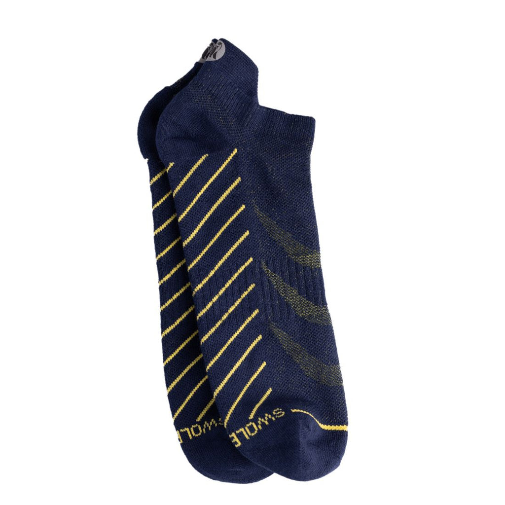 Swole Panda Navy Performance Trainer Socks | Cushioned Bamboo Athletic Socks