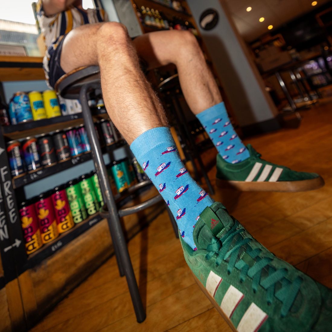 Swole Panda Motorboat Bamboo Socks – Breathable Nautical Novelty Socks