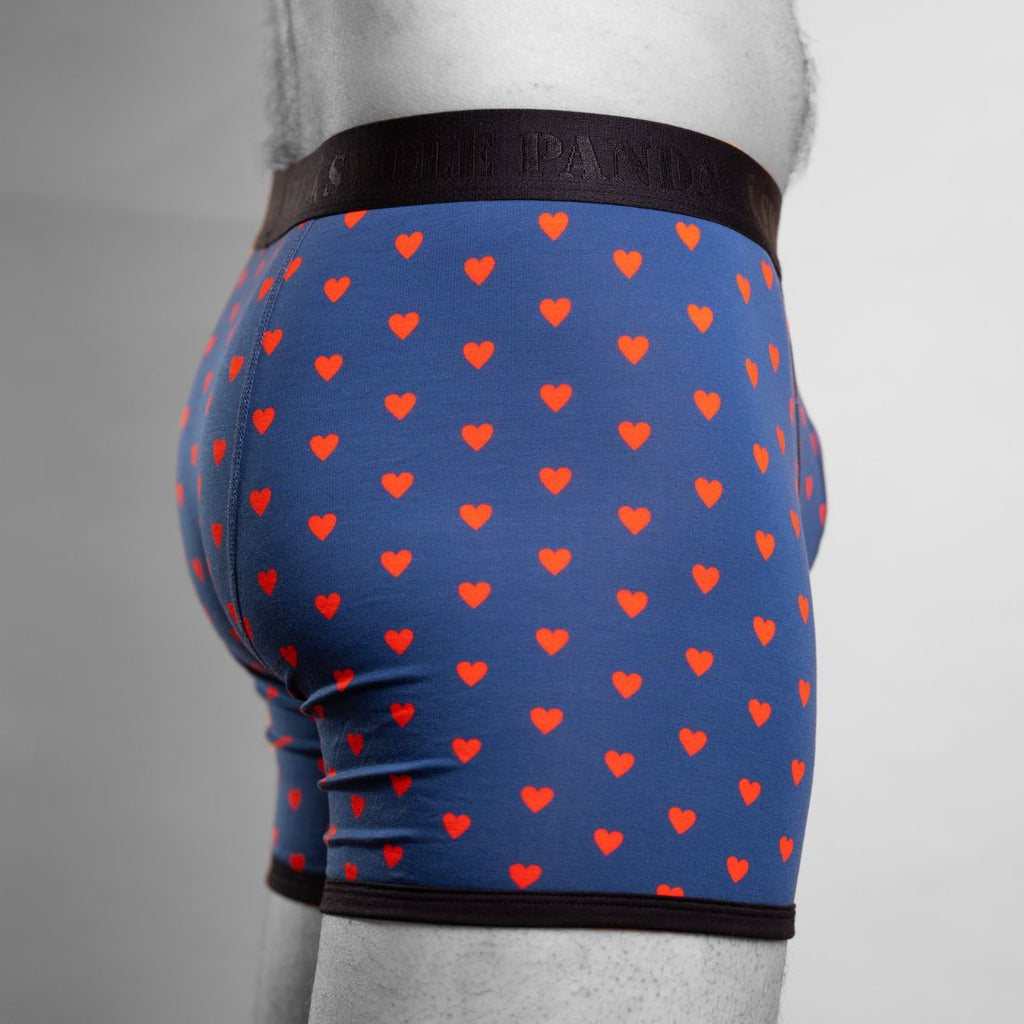 Swole Panda Bamboo Boxers – Breathable Anti-Chafe Men's Underwear (Hearts)