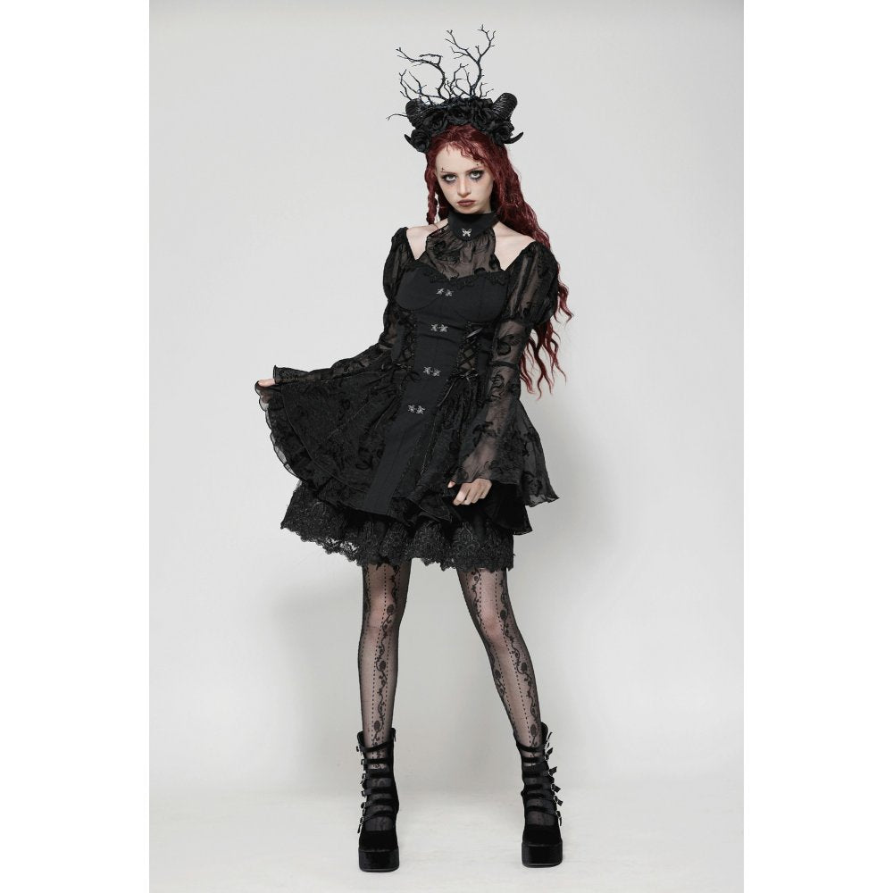 Dark in Love Blanche Butterfly Dress – Victorian Gothic Lace Gown