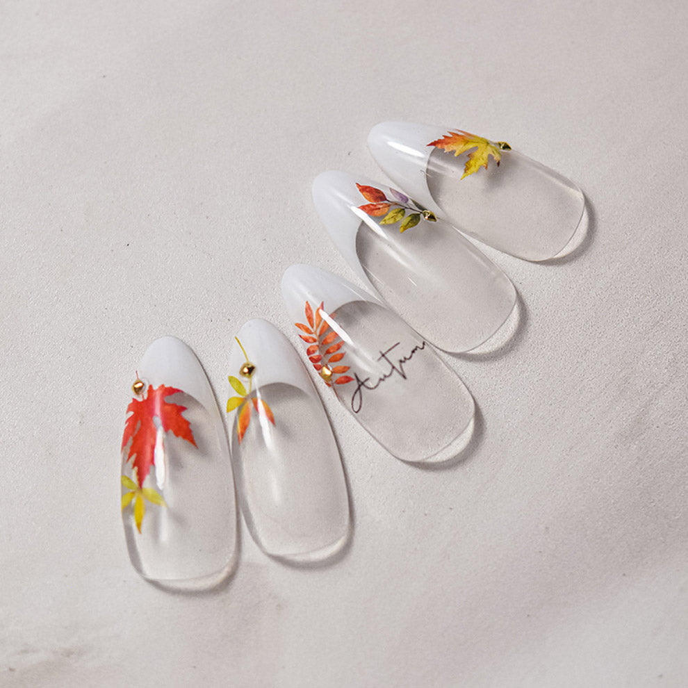 LuLuFun Studio Autumn Leaf 5D Nail Deco Stickers - Ultra-Thin 1 Sheet