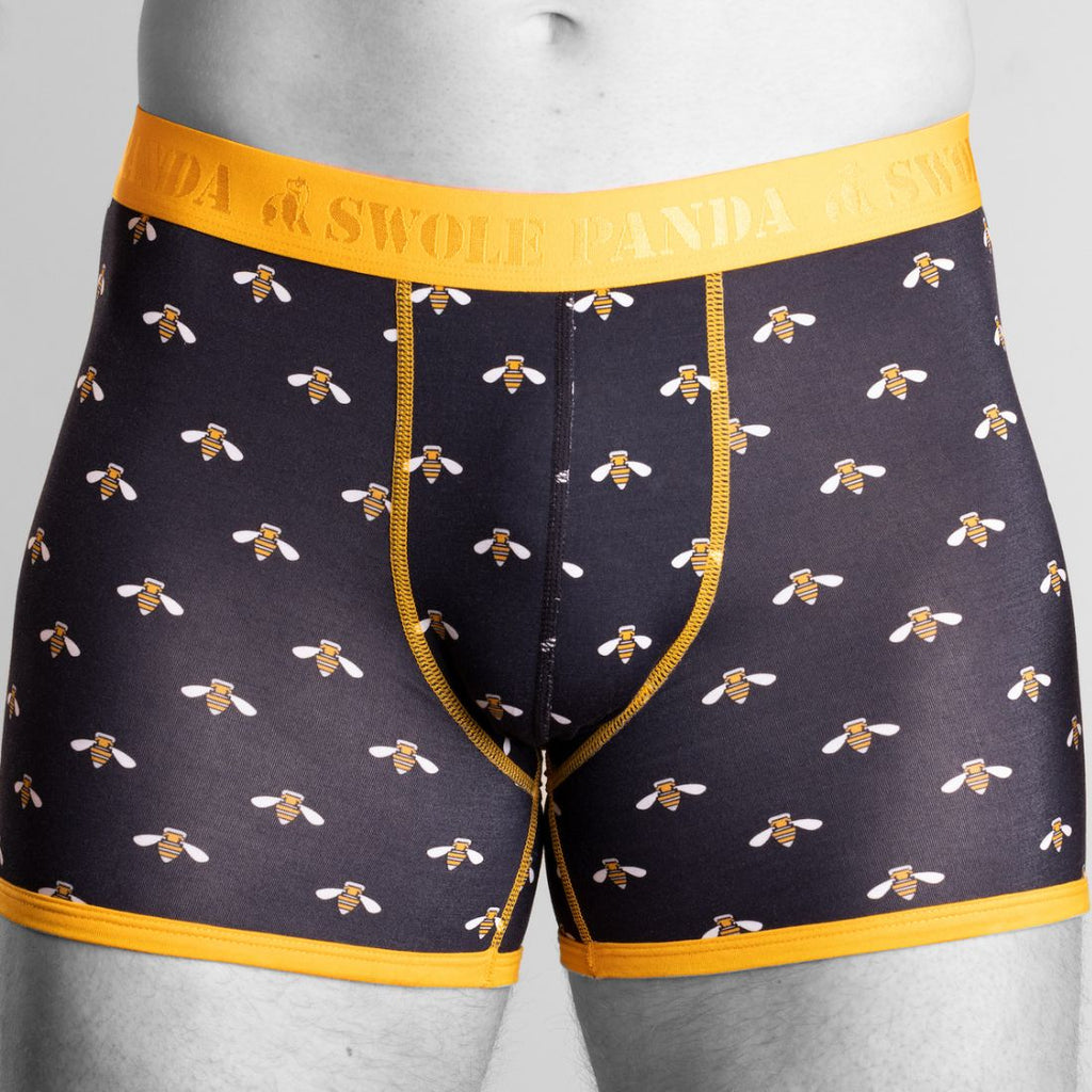 Swole Panda Bamboo Boxers – Breathable Anti-Chafe Bumblebee Underwear