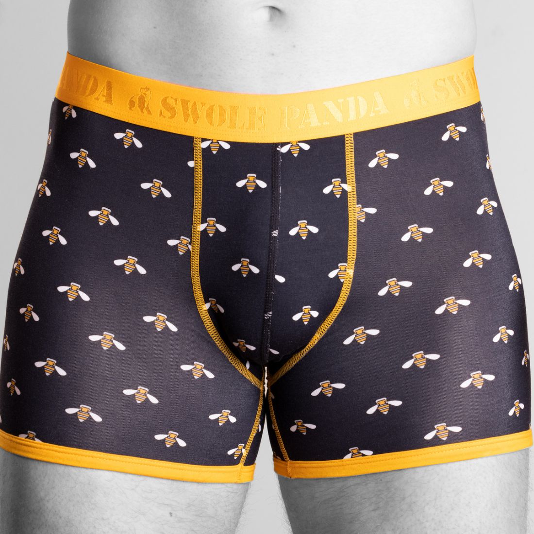Swole Panda Bamboo Boxers – Breathable Anti-Chafe Bumblebee Underwear
