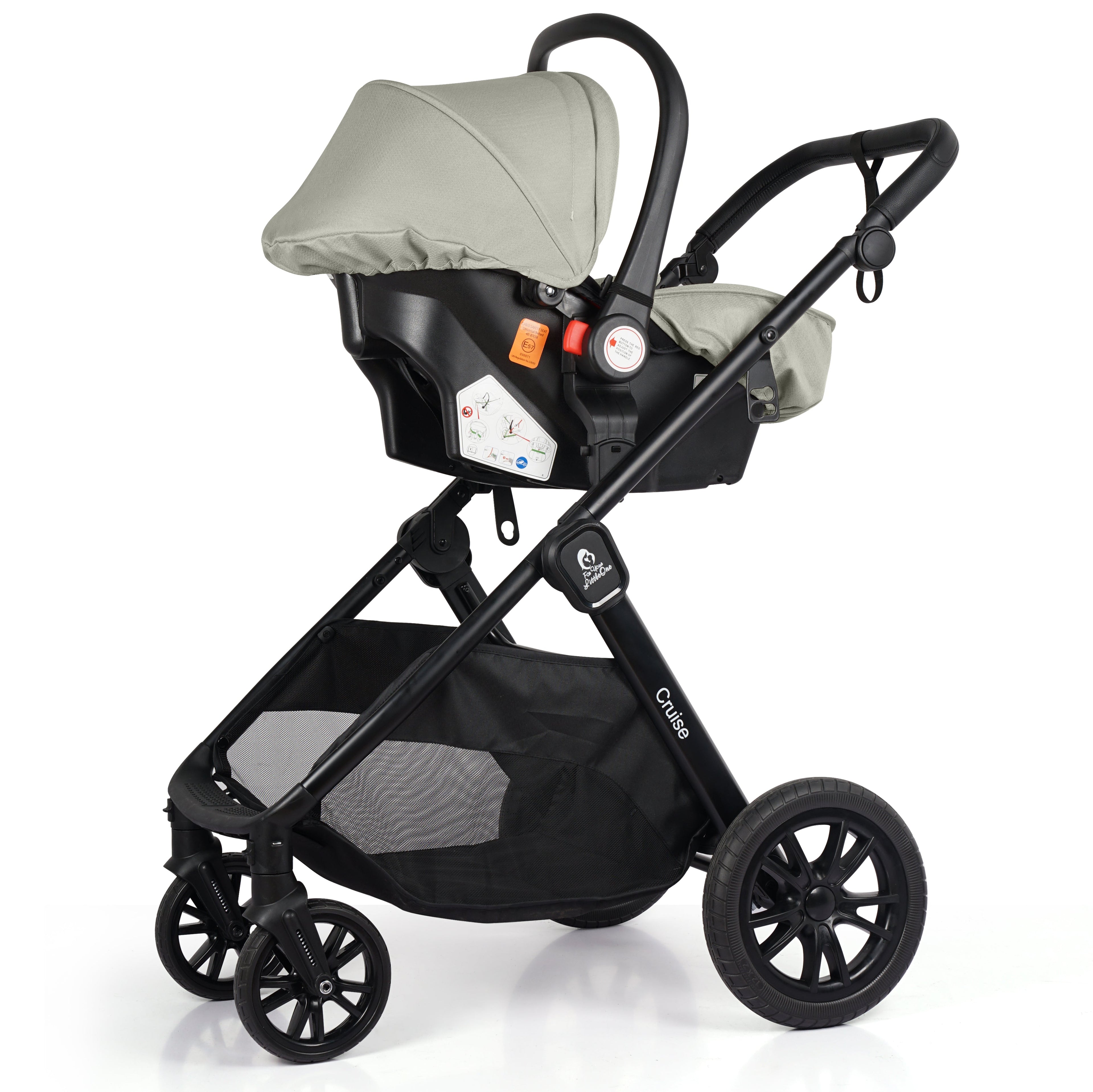 For Your Little One Cruise 3-in-1 Travel System with R129 Car Seat - Sage