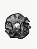 No More Nobody Azaria Organic Cotton Rose & Skull Scrunchie in Ivory