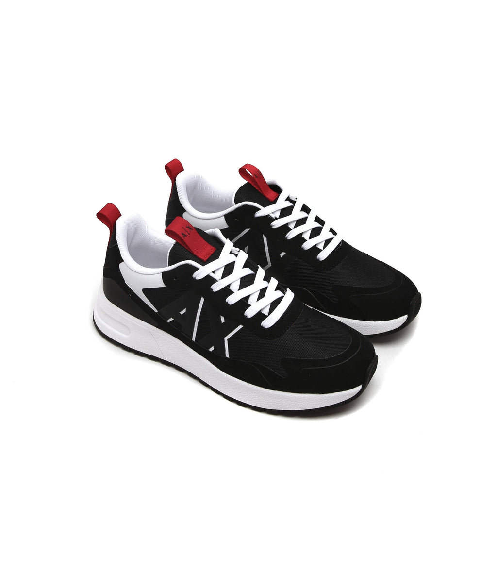 Armani Exchange XUX114 Men's Black Faux Leather Sneakers – UK 12