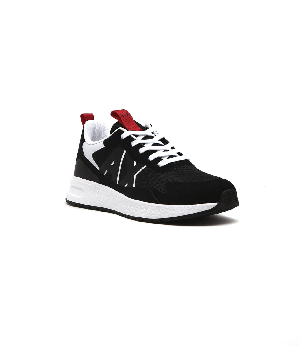 Armani Exchange XUX114 Men's Black Faux Leather Sneakers – UK 12
