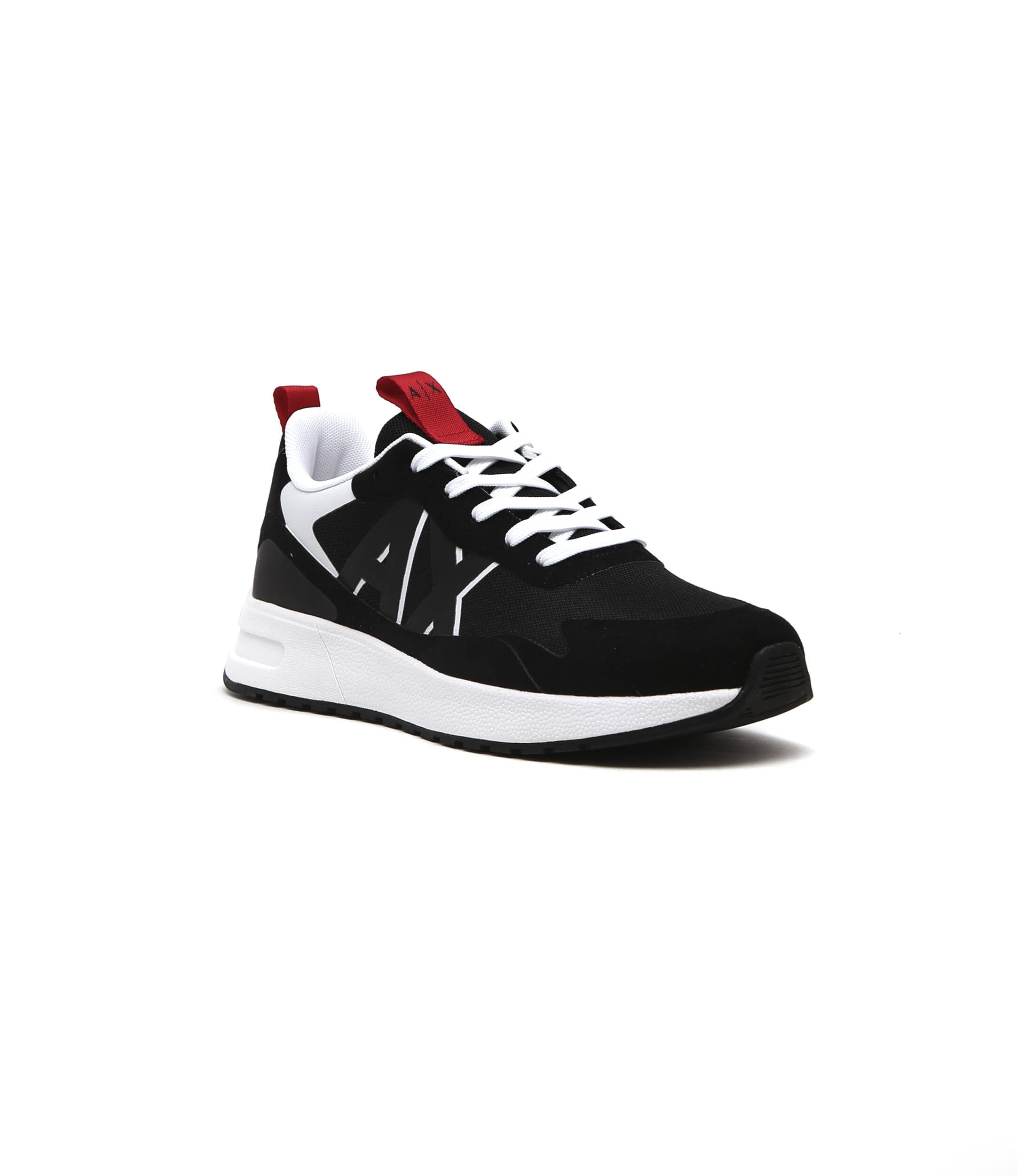 Armani Exchange XUX114 Men's Black Faux Leather Sneakers – UK 12