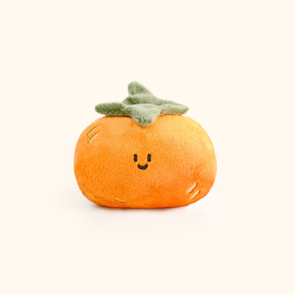 LuLuFun Studio Persimmon Plush Bag Charm – Soft Orange Fruit Keychain