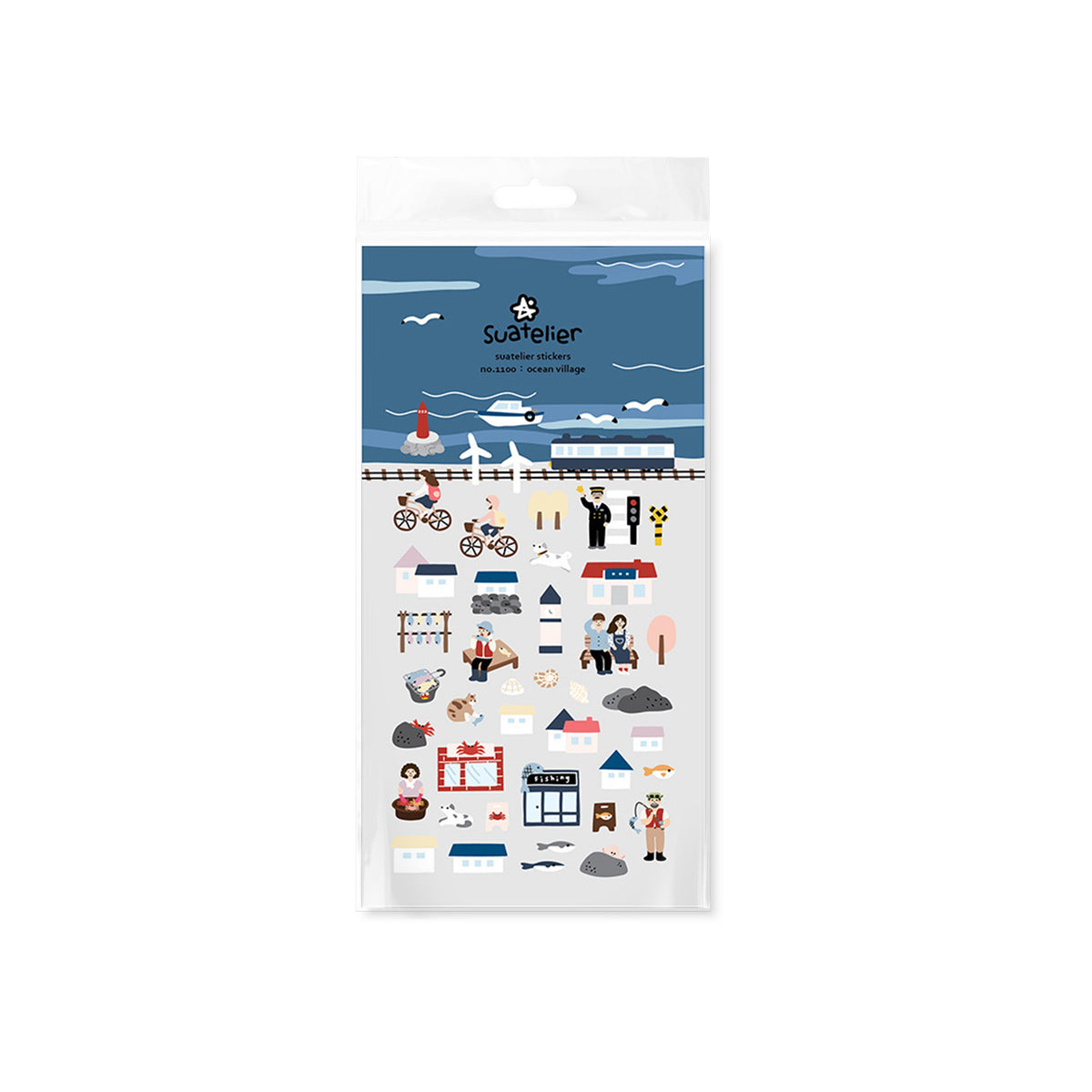 Ocean Village Decorative Craft Stickers by Suatelier - 1 Sheet