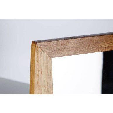 Orsina Wooden Swivel Mirror – Natural Tabletop Vanity Mirror