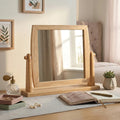Orsina Wooden Swivel Mirror – Natural Tabletop Vanity Mirror