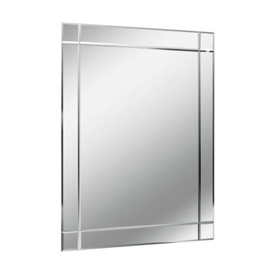 Orsina Milania Etched Border Wall Mirror – Silver Bevelled Glass