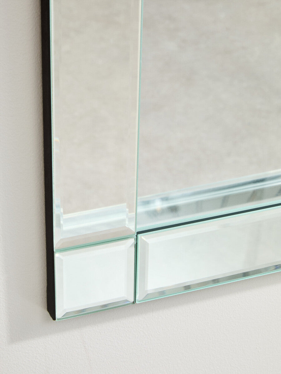 Orsina Milania Etched Border Wall Mirror – Silver Bevelled Glass