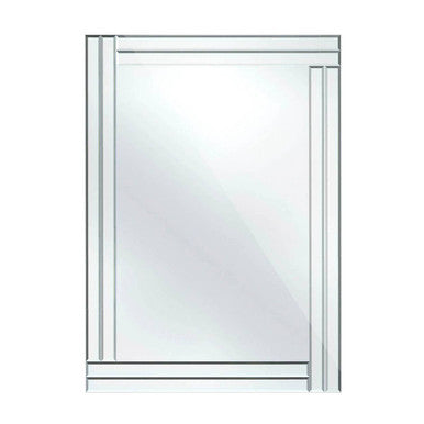Orsina Milania Bevelled Wall Mirror – Silver Double Line Frame
