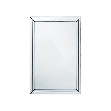 Orsina Milania Bevelled Wall Mirror | Silver Rectangular Glass Mirror
