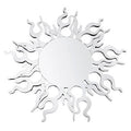 Orsina Sol Sunburst Wall Mirror – Silver Round Decorative Mirror