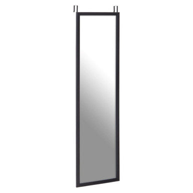 Orsina Mize Over Door Mirror – Full Length Black Plastic Frame
