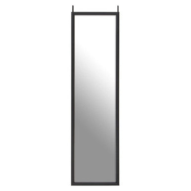 Orsina Mize Over Door Mirror – Full Length Black Plastic Frame