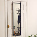 Orsina Mize Over Door Mirror – Full Length Black Plastic Frame