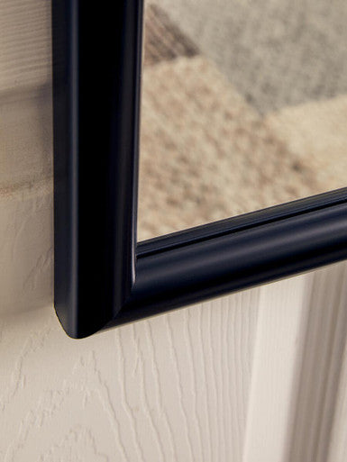 Orsina Mize Over Door Mirror – Full Length Black Plastic Frame