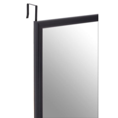 Orsina Mize Over Door Mirror – Full Length Black Plastic Frame