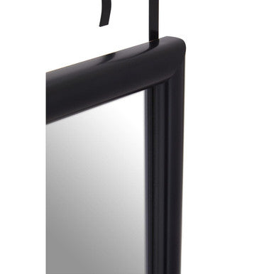 Orsina Mize Over Door Mirror – Full Length Black Plastic Frame