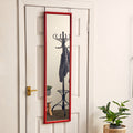 Orsina Over Door Mirror – Full Length Red Plastic Frame Mirror