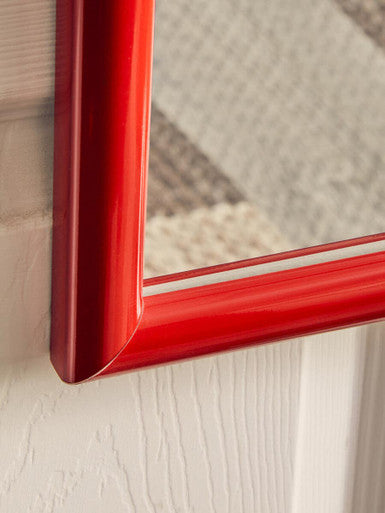 Orsina Over Door Mirror – Full Length Red Plastic Frame Mirror