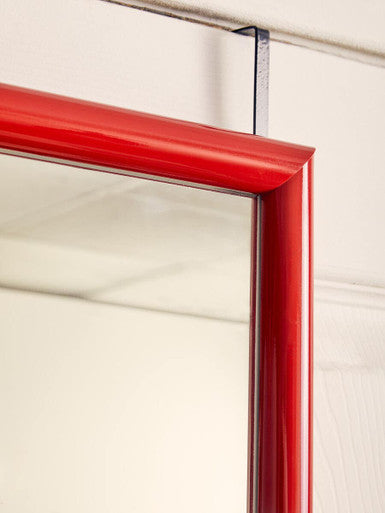 Orsina Over Door Mirror – Full Length Red Plastic Frame Mirror