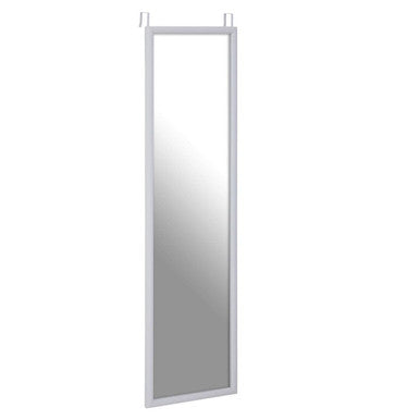 Orsina Full-Length Over Door Mirror | White Plastic Frame – 120cm