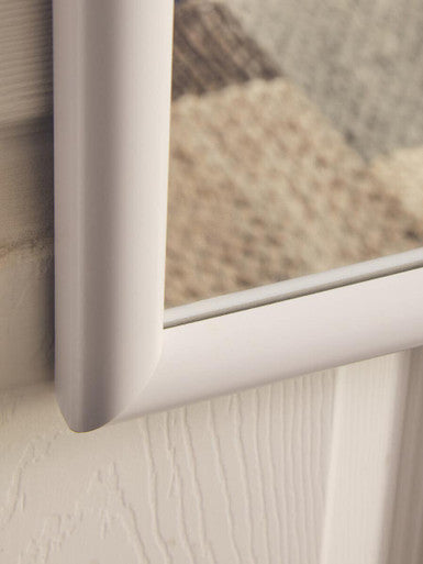 Orsina Full-Length Over Door Mirror | White Plastic Frame – 120cm