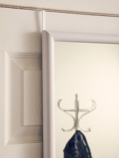 Orsina Full-Length Over Door Mirror | White Plastic Frame – 120cm