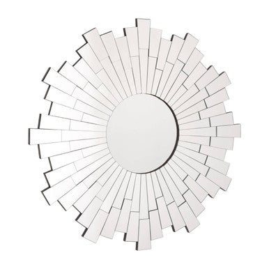 Orsina Glitzy Sunburst Round Wall Mirror – Bevelled Glass Decor