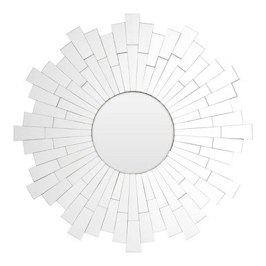 Orsina Glitzy Sunburst Round Wall Mirror – Bevelled Glass Decor
