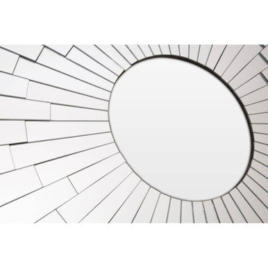 Orsina Glitzy Sunburst Round Wall Mirror – Bevelled Glass Decor
