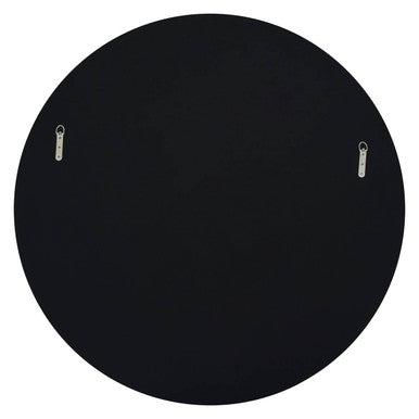 Orsina Anson Round Wall Mirror – Silver Flared Frame Bevelled Glass
