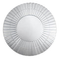 Orsina Anson Round Wall Mirror – Silver Flared Frame Bevelled Glass