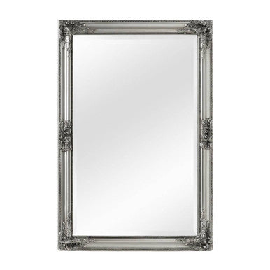 Orsina Brussels Rustic Silver Wall Mirror | Vintage Wood Frame