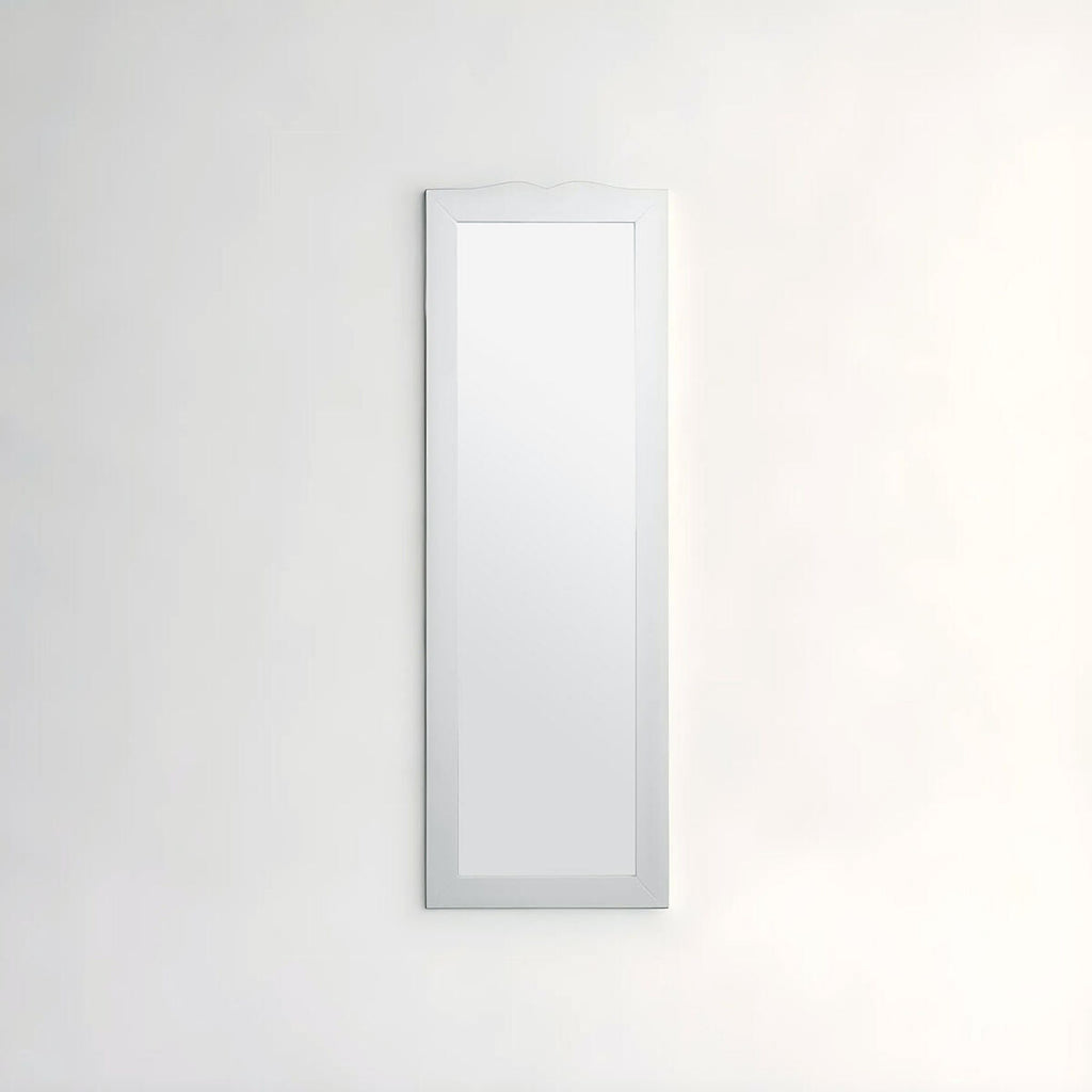 Orsina Java Wall Mirror – Minimalist White Frame Reflective Glass